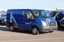 Ford Transit vans carry the blue livery of British Gas (UK)