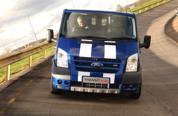 2007 Racing driver Sabine Schmidt drives the first Transit SportVan